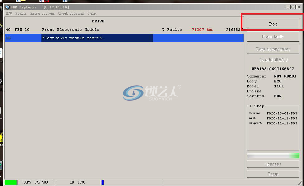 BMW-Explorer 为 FEM / BDC 钥匙编程